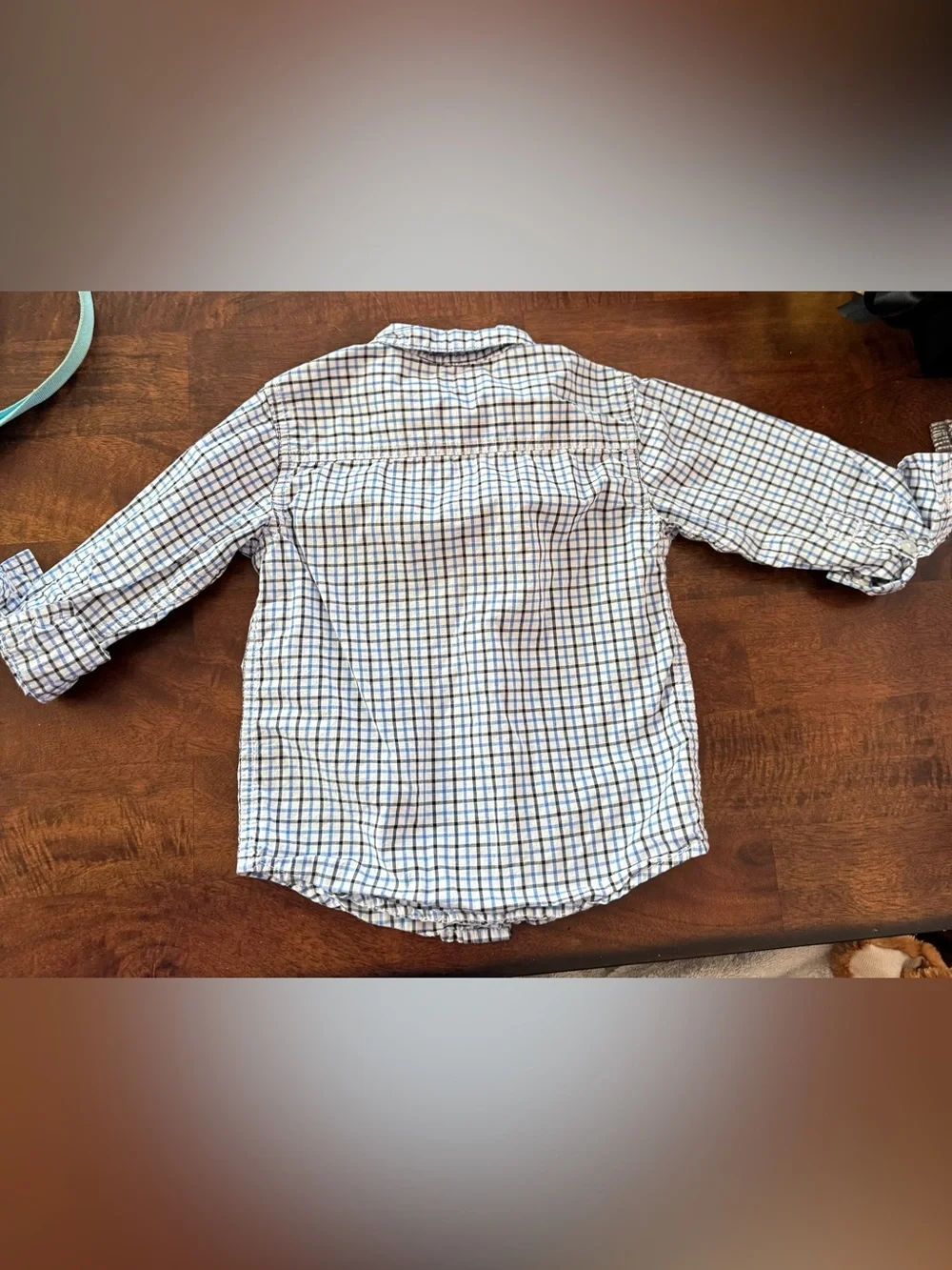 💙 Carter's Plaid Button Down Shirt 3T Boys Long Sleeve 👔✨
